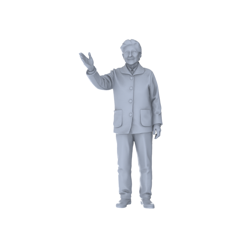 Detail view of Yao's Studio LYTR188 Joyful Elderly Figures Resin Miniature Model 6-Figure Set, Unpainted Happy Elderly Figures, DIY Painting Scene Decoration Miniatures Diorama Resin Figures Model