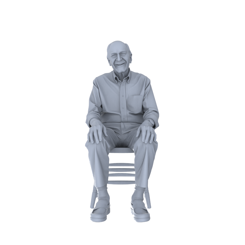 Detail view of Yao's Studio LYTR188 Joyful Elderly Figures Resin Miniature Model 6-Figure Set, Unpainted Happy Elderly Figures, DIY Painting Scene Decoration Miniatures Diorama Resin Figures Model