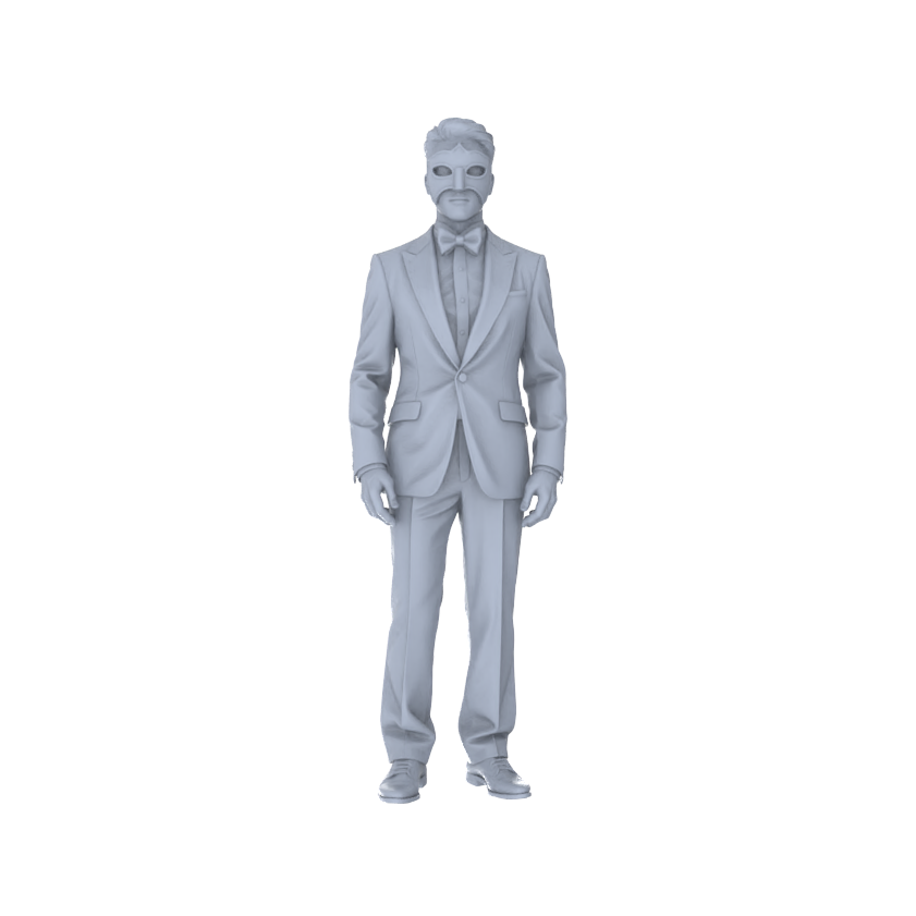 Detail view of MRY-SFW LYTR189C Modern Retro Masquerade Male Single 1pc Model