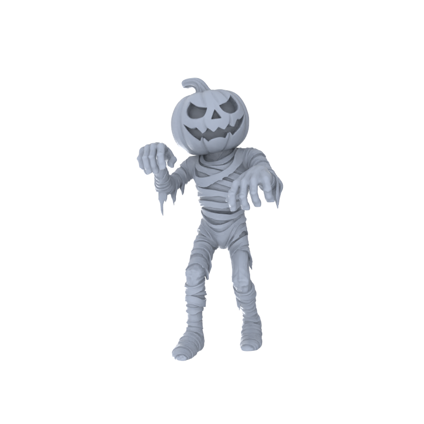 Detail view of MRY-SFW LYGR148 Halloween pumpkin family wargame model resin blank wargame miniature figure scene character figure hand painted Model