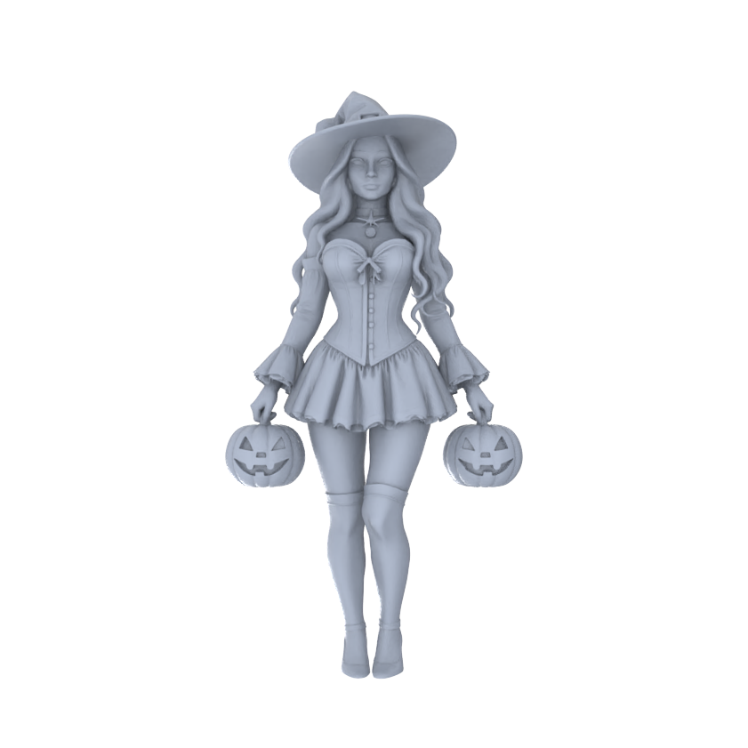 Detail view of MRY-SFW LYGR148 Halloween pumpkin family wargame model resin blank wargame miniature figure scene character figure hand painted Model