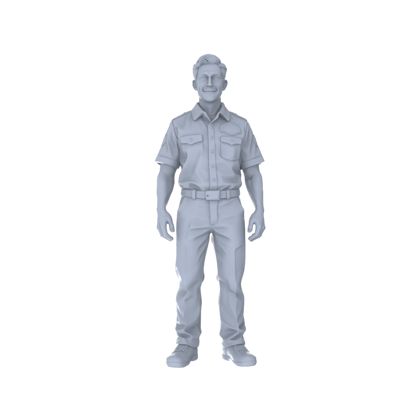 Detail view of Yao's Studio LYTR206  Unpainted Miniature 2-Piece Set - Shop Owner & Staff Figures to Build Immersive Street Scenes Miniatures Diorama Resin Figures Model