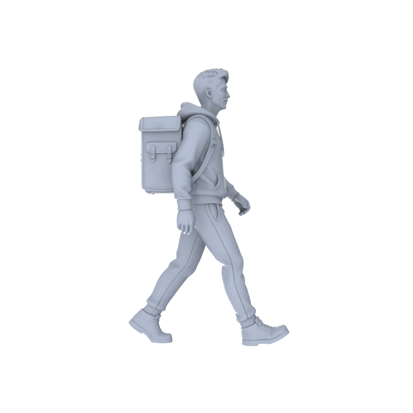Detail view of Yao's Studio LYTR207  Unpainted Miniature 6-Piece Set - City Vibrant Pedestrians Scene Models for Realistic Dioramas Miniatures Diorama Resin Figures Model
