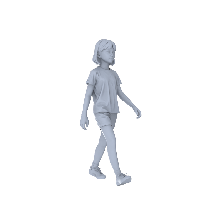 Detail view of Yao's Studio LYTR209 Unpainted Miniature 5-Piece Set - All-Age Walkers Models for Lifelike Diorama Projects Miniatures Diorama Resin Figures Model