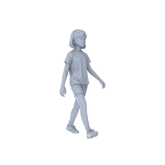 Detail view of Yao's Studio LYTR209 Unpainted Miniature 5-Piece Set - All-Age Walkers Models for Lifelike Diorama Projects Miniatures Diorama Resin Figures Model