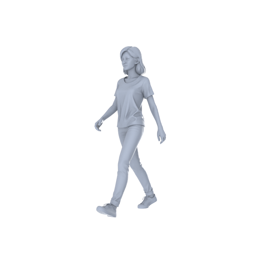 Detail view of Yao's Studio LYTR209 Unpainted Miniature 5-Piece Set - All-Age Walkers Models for Lifelike Diorama Projects Miniatures Diorama Resin Figures Model
