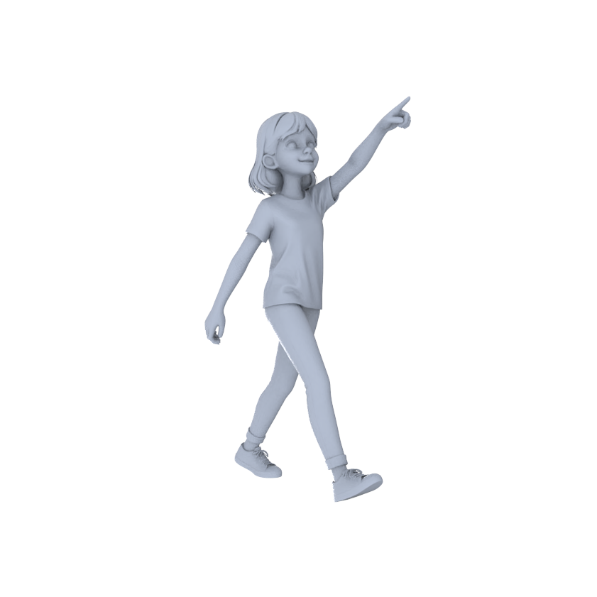 Detail view of Yao's Studio LYTR209 Unpainted Miniature 5-Piece Set - All-Age Walkers Models for Lifelike Diorama Projects Miniatures Diorama Resin Figures Model