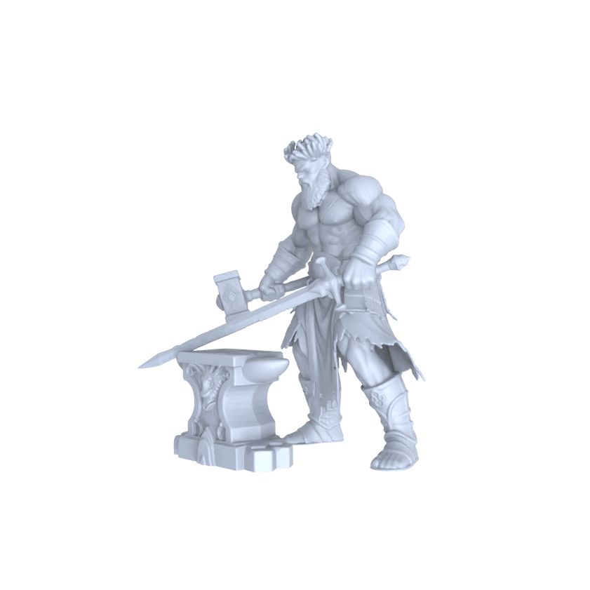 Detail view of MRY-SFW LYGR149 Greek gods wargame model resin blank wargame miniature figure scene character figure hand painted Model