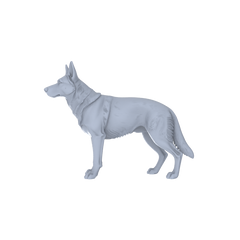 Detail view of Yao's Studio LYTR191 German Shepherd Resin Miniature Model 4-Figure Set, Unpainted Dynamic Pose Figures, DIY Painting Scene Decoration Miniatures Diorama Resin Figures Model