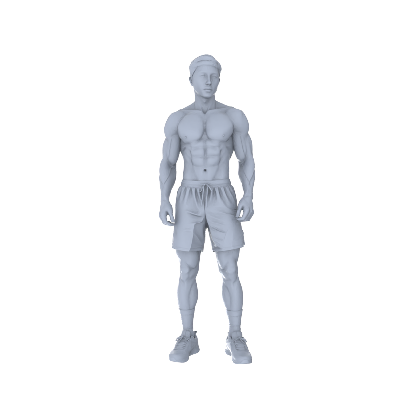 Detail view of Yao's Studio LYTR192 Muscular Men Resin Miniature Model 6-Figure Set, Unpainted Fitness & Combat Figures, DIY Painting Scene Decoration Miniatures Diorama Resin Figures Model