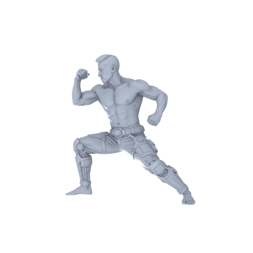 Detail view of Yao's Studio LYTR192 Muscular Men Resin Miniature Model 6-Figure Set, Unpainted Fitness & Combat Figures, DIY Painting Scene Decoration Miniatures Diorama Resin Figures Model