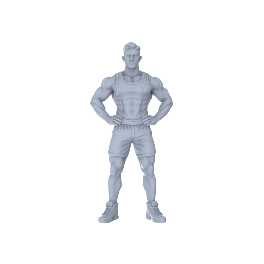 Detail view of Yao's Studio LYTR192 Muscular Men Resin Miniature Model 6-Figure Set, Unpainted Fitness & Combat Figures, DIY Painting Scene Decoration Miniatures Diorama Resin Figures Model