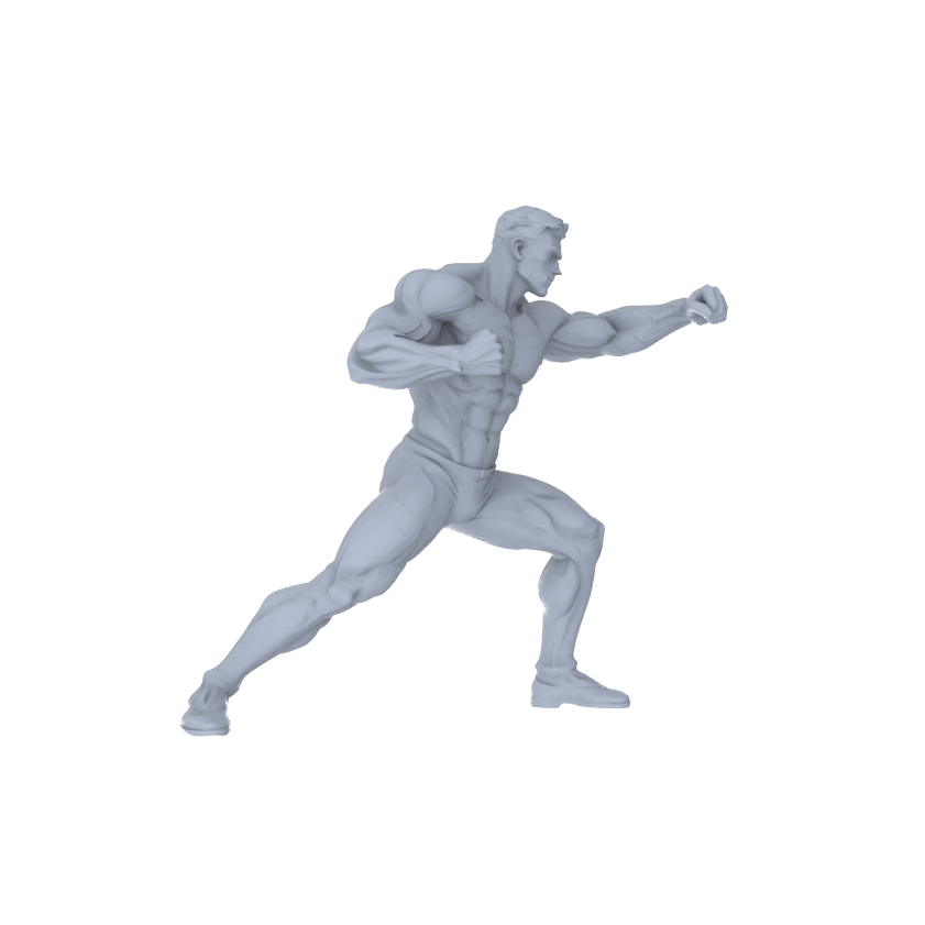 Detail view of Yao's Studio LYTR192 Muscular Men Resin Miniature Model 6-Figure Set, Unpainted Fitness & Combat Figures, DIY Painting Scene Decoration Miniatures Diorama Resin Figures Model