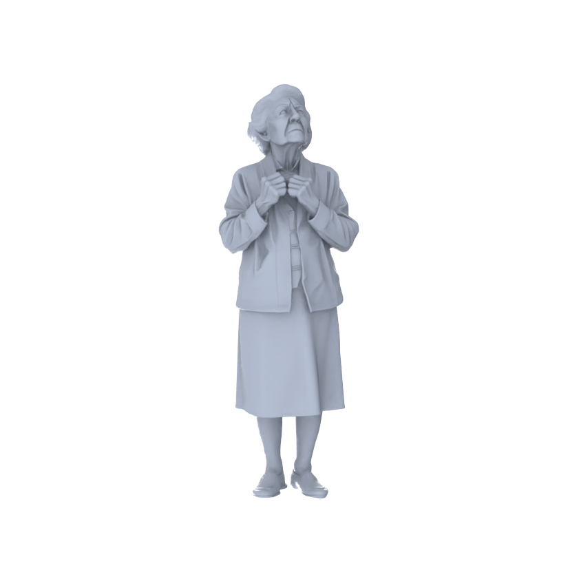 Detail view of Yao's Studio LYTR194  Angry Elderly Figures Resin Miniature Model 5-Figure Set, Unpainted Angry Emotion Figures, DIY Painting Scene Decoration Miniatures Diorama Resin Figures Model
