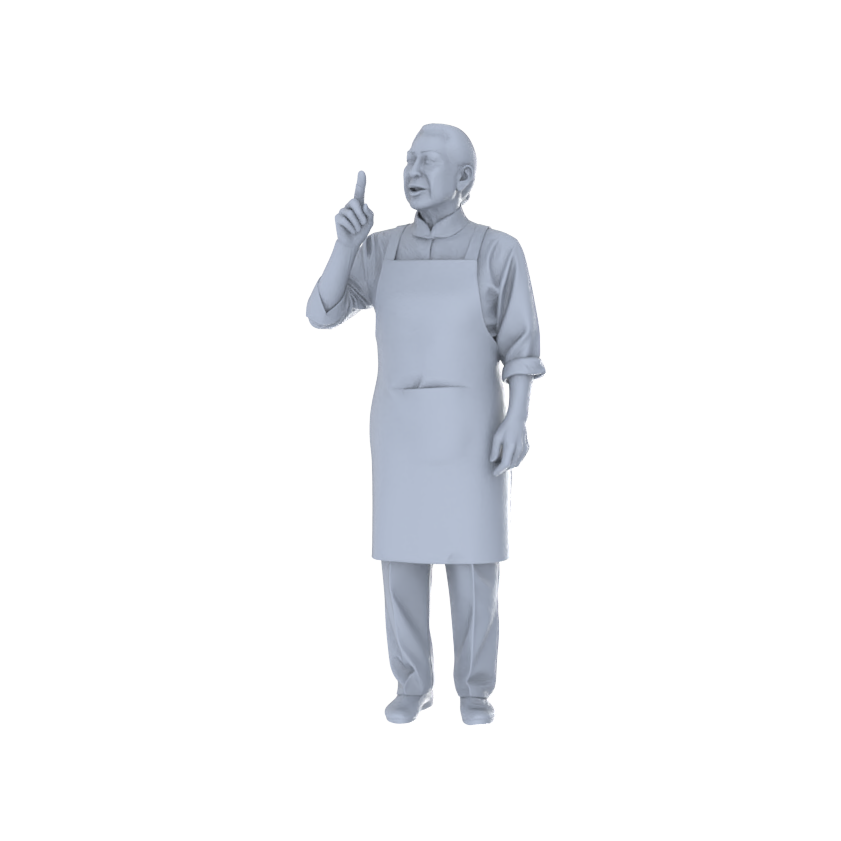 Detail view of Yao's Studio LYTR194  Angry Elderly Figures Resin Miniature Model 5-Figure Set, Unpainted Angry Emotion Figures, DIY Painting Scene Decoration Miniatures Diorama Resin Figures Model