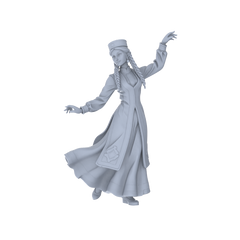 Detail view of Yao's Studio LYTR195 Ethnic Dance Women Resin Miniature Model 6-Figure Set, Unpainted Western Region Dance Figures, DIY Painting Scene Decoration Miniatures Diorama Resin Figures Model