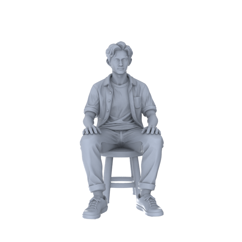 Detail view of Yao's Studio LYTR215 Unpainted Miniature 6-Piece Set - Party Crowd Models for Lifelike Diorama Projects Miniatures Diorama Resin Figures Model