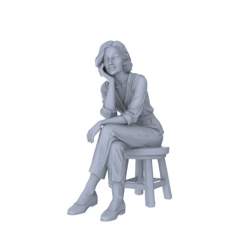 Detail view of Yao's Studio LYTR216  Unpainted Miniature 6-Piece Set - Caf¡§| Terrace & Leisure Scene Models for Realistic Dioramas Miniatures Diorama Resin Figures Model