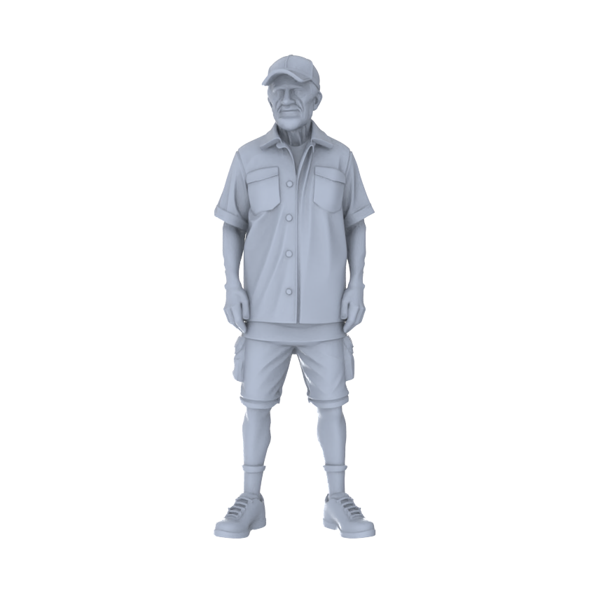 Detail view of Yao's Studio LYTR218  5-Piece Unpainted Miniature Street Figures - Essential for Diorama Building & Model Painting Hobbyists Miniatures Diorama Resin Figures Model