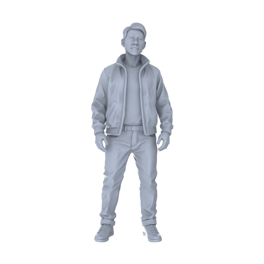 Detail view of Yao's Studio LYTR218  5-Piece Unpainted Miniature Street Figures - Essential for Diorama Building & Model Painting Hobbyists Miniatures Diorama Resin Figures Model