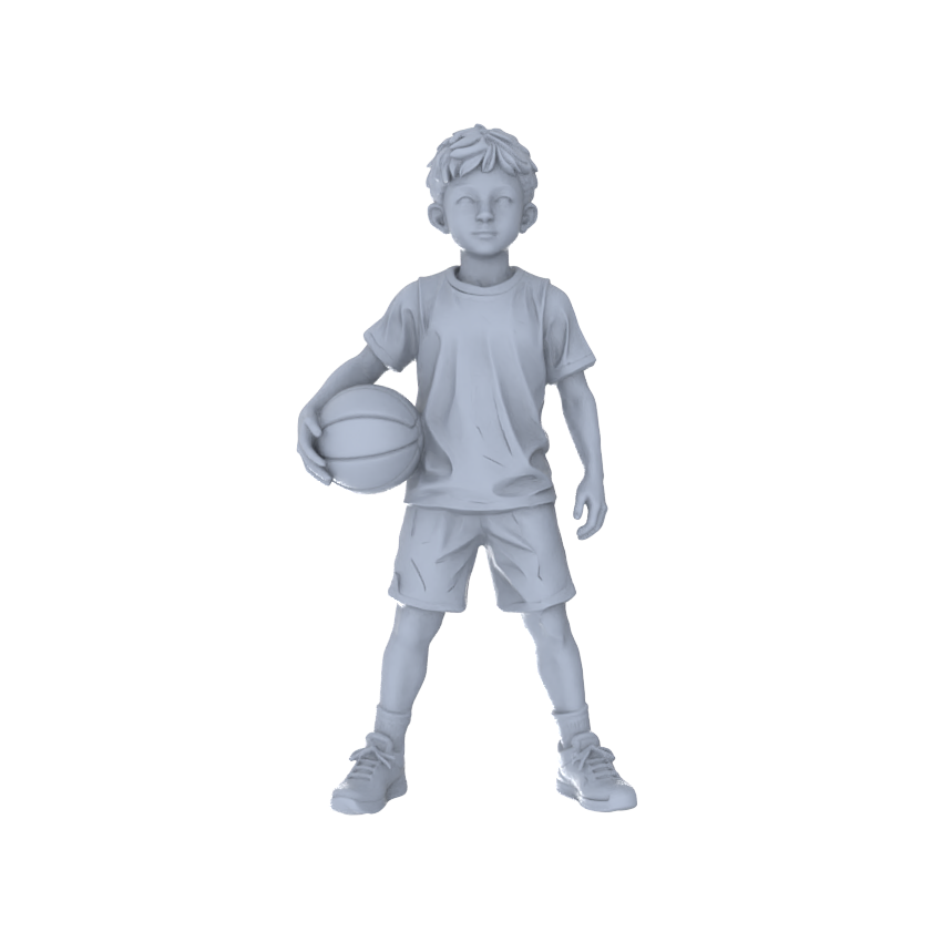 Detail view of Yao's Studio LYTR224 5-Piece Unpainted Miniature Family Sports Set - Perfect for Community Park & Street Leisure Dioramas Miniatures Diorama Resin Figures Model
