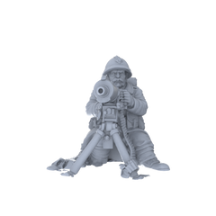Detail view of MRY-SFW LYGR152 World War I German soldier military model military theme wargame model resin blank wargame miniature figure scene character figure hand painted Model