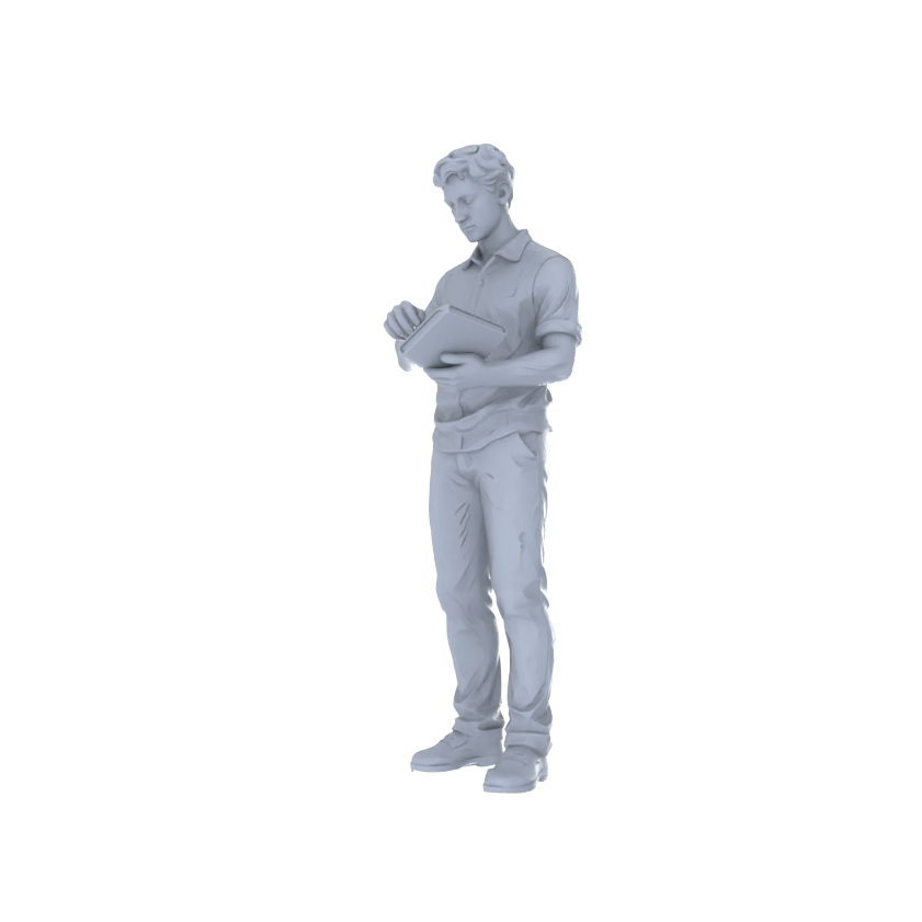 Detail view of Yao's Studio LYTR237  Unpainted Modern Male Figure 5-Pack, Miniature Diorama Accessories for Model Painters & Scene Enthusiasts Miniatures Diorama Resin Figures Model