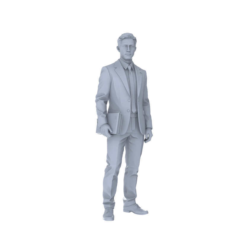 Detail view of Yao's Studio LYTR237  Unpainted Modern Male Figure 5-Pack, Miniature Diorama Accessories for Model Painters & Scene Enthusiasts Miniatures Diorama Resin Figures Model