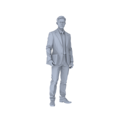 Detail view of Yao's Studio LYTR237  Unpainted Modern Male Figure 5-Pack, Miniature Diorama Accessories for Model Painters & Scene Enthusiasts Miniatures Diorama Resin Figures Model