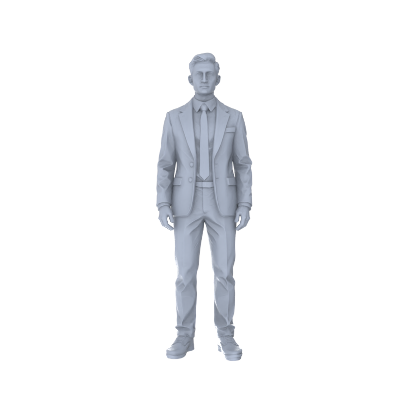 Detail view of Yao's Studio LYTR237  Unpainted Modern Male Figure 5-Pack, Miniature Diorama Accessories for Model Painters & Scene Enthusiasts Miniatures Diorama Resin Figures Model