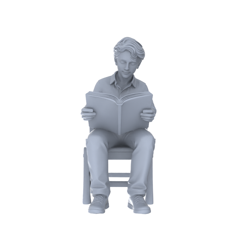 Detail view of Yao's Studio LYTR237  Unpainted Modern Male Figure 5-Pack, Miniature Diorama Accessories for Model Painters & Scene Enthusiasts Miniatures Diorama Resin Figures Model