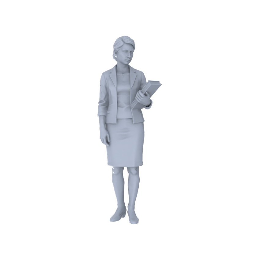 Detail view of Yao's Studio LYTR238  Miniature Urban Professional Women 2-Pack, Unpainted Diorama Models for Scene Building & Custom Painting Miniatures Diorama Resin Figures Model