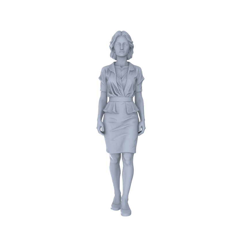 Detail view of Yao's Studio LYTR238  Miniature Urban Professional Women 2-Pack, Unpainted Diorama Models for Scene Building & Custom Painting Miniatures Diorama Resin Figures Model