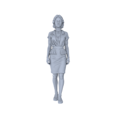 Detail view of Yao's Studio LYTR238  Miniature Urban Professional Women 2-Pack, Unpainted Diorama Models for Scene Building & Custom Painting Miniatures Diorama Resin Figures Model