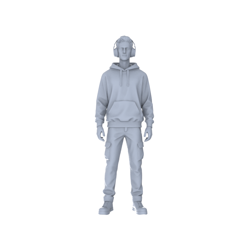 Detail view of Yao's Studio LYTR242 Unpainted Modern Urban Men & Women 6-Pack, Miniature Diorama Accessories for Model Painters & Scene Enthusiasts Miniatures Diorama Resin Figures Model