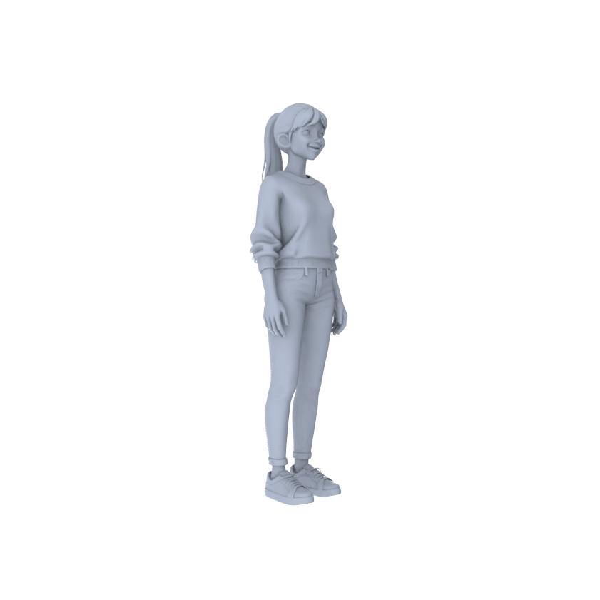 Detail view of Yao's Studio LYTR242 Unpainted Modern Urban Men & Women 6-Pack, Miniature Diorama Accessories for Model Painters & Scene Enthusiasts Miniatures Diorama Resin Figures Model