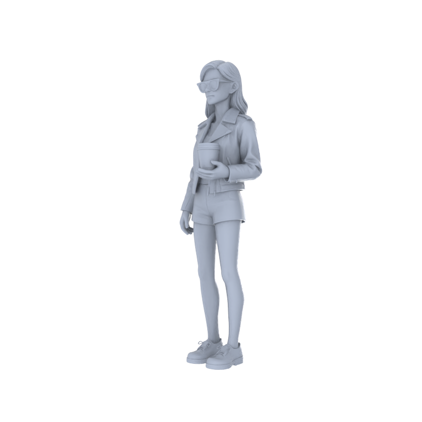 Detail view of Yao's Studio LYTr243 Unpainted Multi-Age Urban Pedestrian 6-Pack, Miniature Diorama Accessories for Model Painters & Scene Enthusiasts Miniatures Diorama Resin Figures Model
