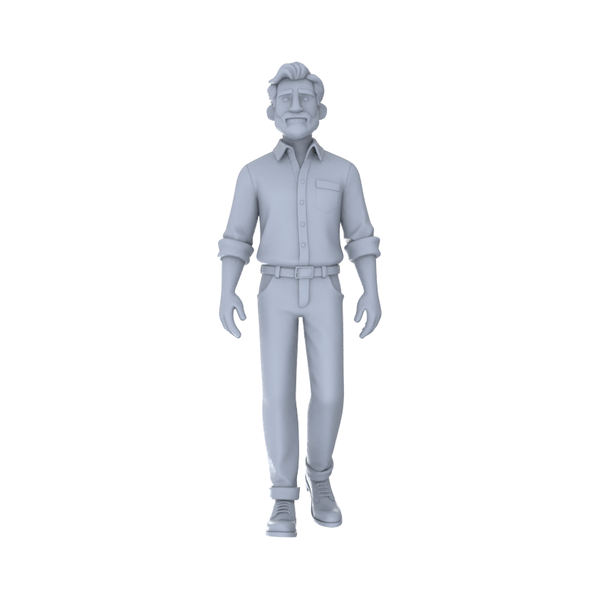 Detail view of Yao's Studio LYTr243 Unpainted Multi-Age Urban Pedestrian 6-Pack, Miniature Diorama Accessories for Model Painters & Scene Enthusiasts Miniatures Diorama Resin Figures Model