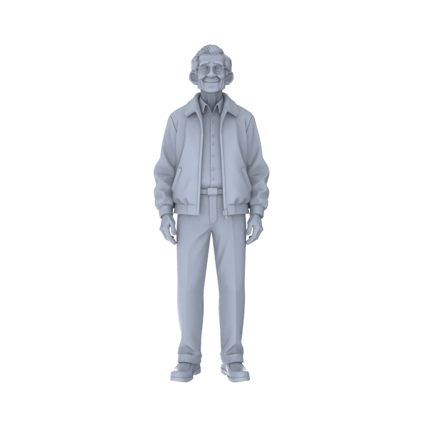 Detail view of Yao's Studio LYTr243 Unpainted Multi-Age Urban Pedestrian 6-Pack, Miniature Diorama Accessories for Model Painters & Scene Enthusiasts Miniatures Diorama Resin Figures Model
