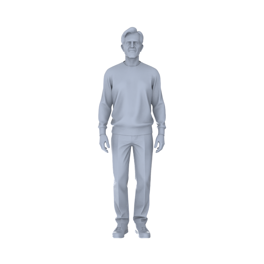 Detail view of Yao's Studio LYTr243 Unpainted Multi-Age Urban Pedestrian 6-Pack, Miniature Diorama Accessories for Model Painters & Scene Enthusiasts Miniatures Diorama Resin Figures Model