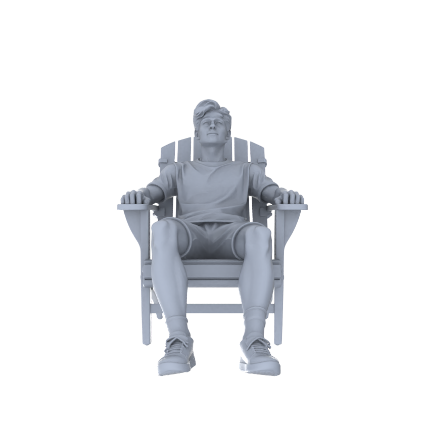 Detail view of Yao's Studio LYTR245 Miniature Leisure Seated Figure 5-Pack, Unpainted Diorama Models for Home & Caf¡§| Scene Building Miniatures Diorama Resin Figures Model