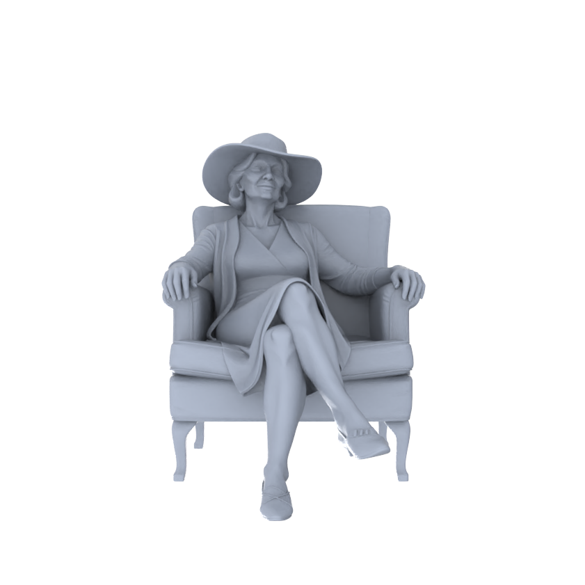 Detail view of Yao's Studio LYTR245 Miniature Leisure Seated Figure 5-Pack, Unpainted Diorama Models for Home & Caf¡§| Scene Building Miniatures Diorama Resin Figures Model