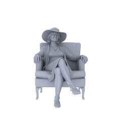 Detail view of Yao's Studio LYTR245 Miniature Leisure Seated Figure 5-Pack, Unpainted Diorama Models for Home & Caf¡§| Scene Building Miniatures Diorama Resin Figures Model