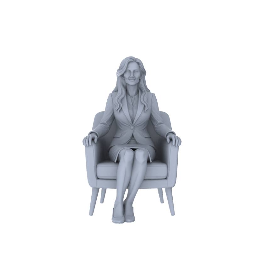 Detail view of Yao's Studio LYTR245 Miniature Leisure Seated Figure 5-Pack, Unpainted Diorama Models for Home & Caf¡§| Scene Building Miniatures Diorama Resin Figures Model
