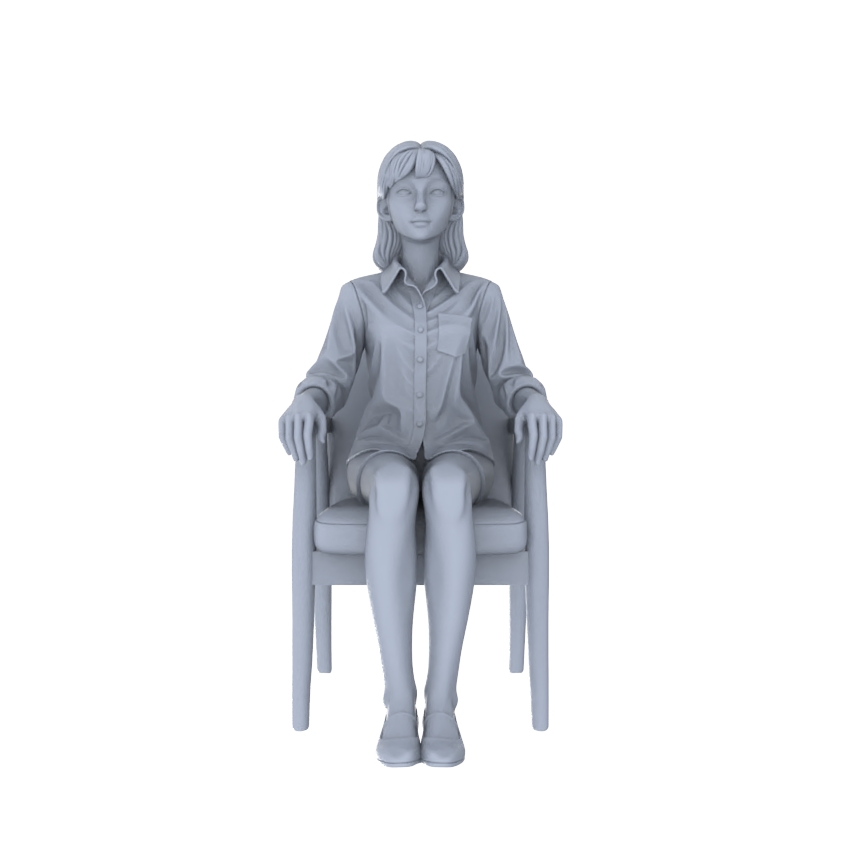 Detail view of Yao's Studio LYTR245 Miniature Leisure Seated Figure 5-Pack, Unpainted Diorama Models for Home & Caf¡§| Scene Building Miniatures Diorama Resin Figures Model