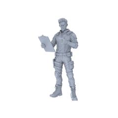 Detail view of Yao's Studio LYTR246 Esports & Tactical Characters Resin Miniature Model 6-Figure Set, Unpainted Gamer & Commander Figures, DIY Painting Scene Decoration Miniatures Diorama Resin Figures Model