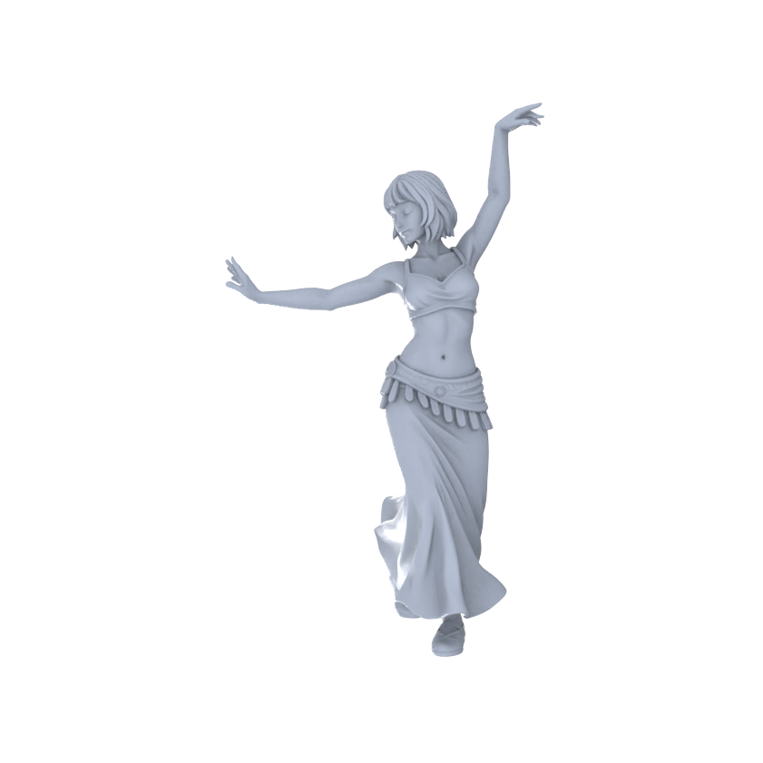 Detail view of Yao's Studio LYTR247  Belly Dance Women Resin Miniature Model 6-Figure Set, Unpainted Exotic Dancer Figures, DIY Painting Scene Decoration Miniatures Diorama Resin Figures Model