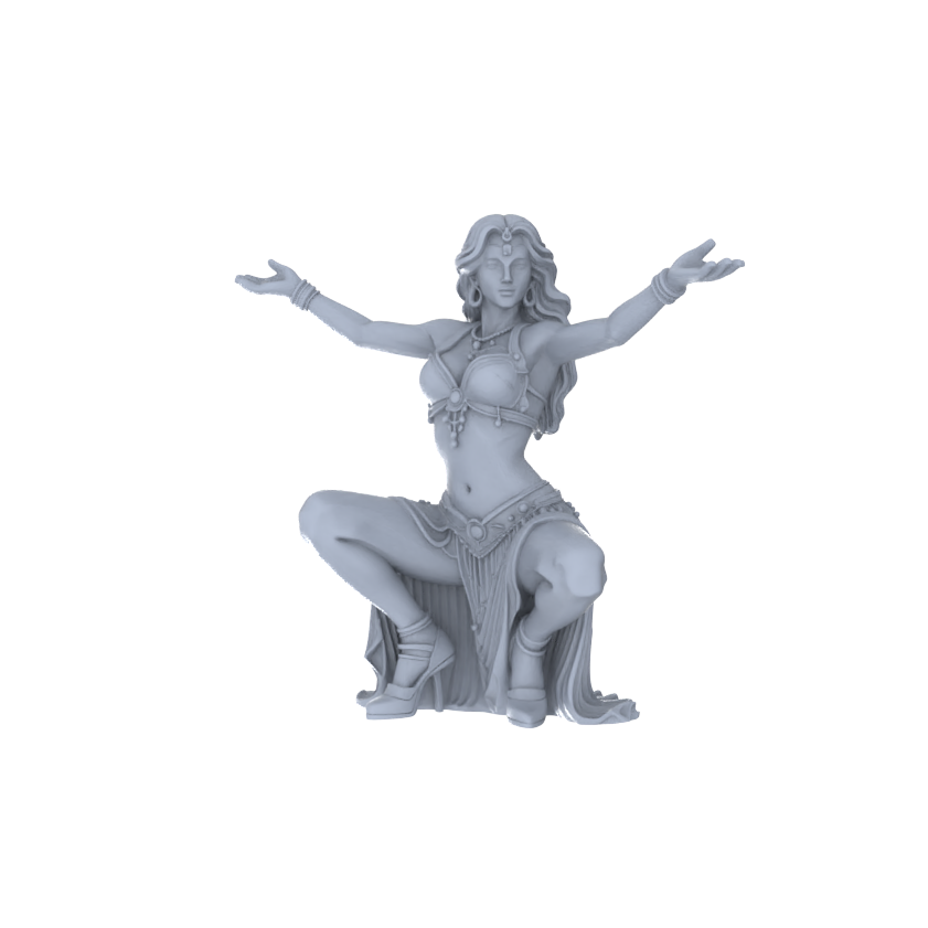 Detail view of Yao's Studio LYTR247  Belly Dance Women Resin Miniature Model 6-Figure Set, Unpainted Exotic Dancer Figures, DIY Painting Scene Decoration Miniatures Diorama Resin Figures Model