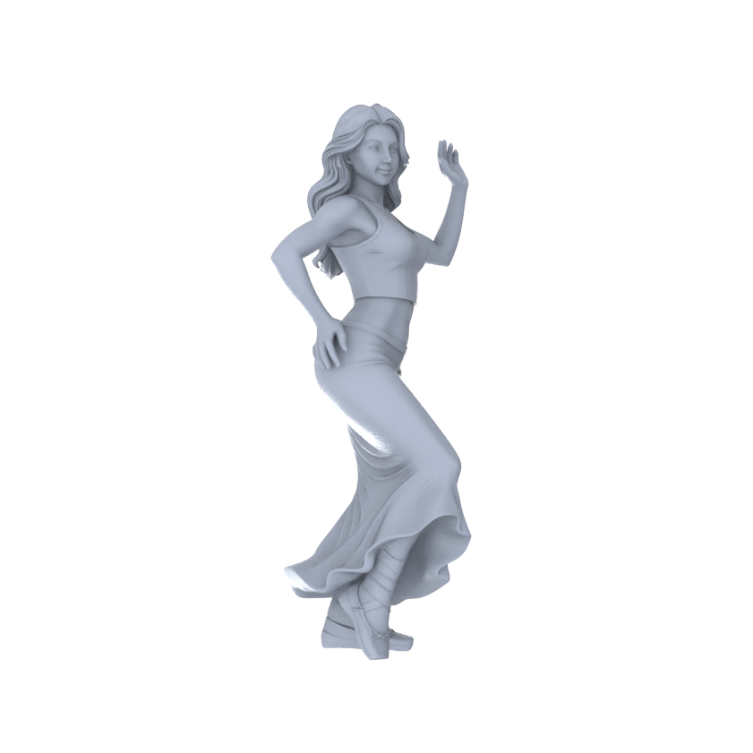 Detail view of Yao's Studio LYTR247  Belly Dance Women Resin Miniature Model 6-Figure Set, Unpainted Exotic Dancer Figures, DIY Painting Scene Decoration Miniatures Diorama Resin Figures Model