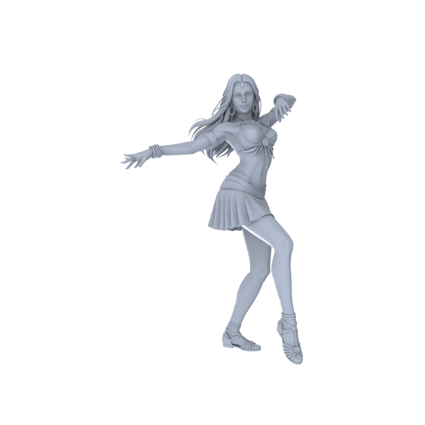 Detail view of Yao's Studio LYTR247  Belly Dance Women Resin Miniature Model 6-Figure Set, Unpainted Exotic Dancer Figures, DIY Painting Scene Decoration Miniatures Diorama Resin Figures Model